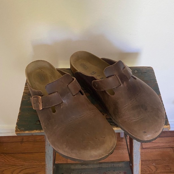 Brown Size 40 Birkenstock Clogs Genuine Leather - Picture 4 of 4